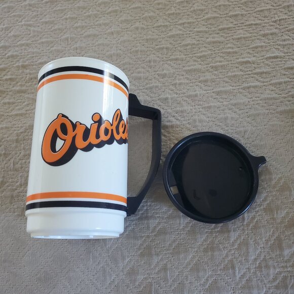 1980s Baltimore Orioles Ruffles Lays 22oz Plastic Mug / Cup w/Lid Cal Ripken Era - Picture 1 of 5